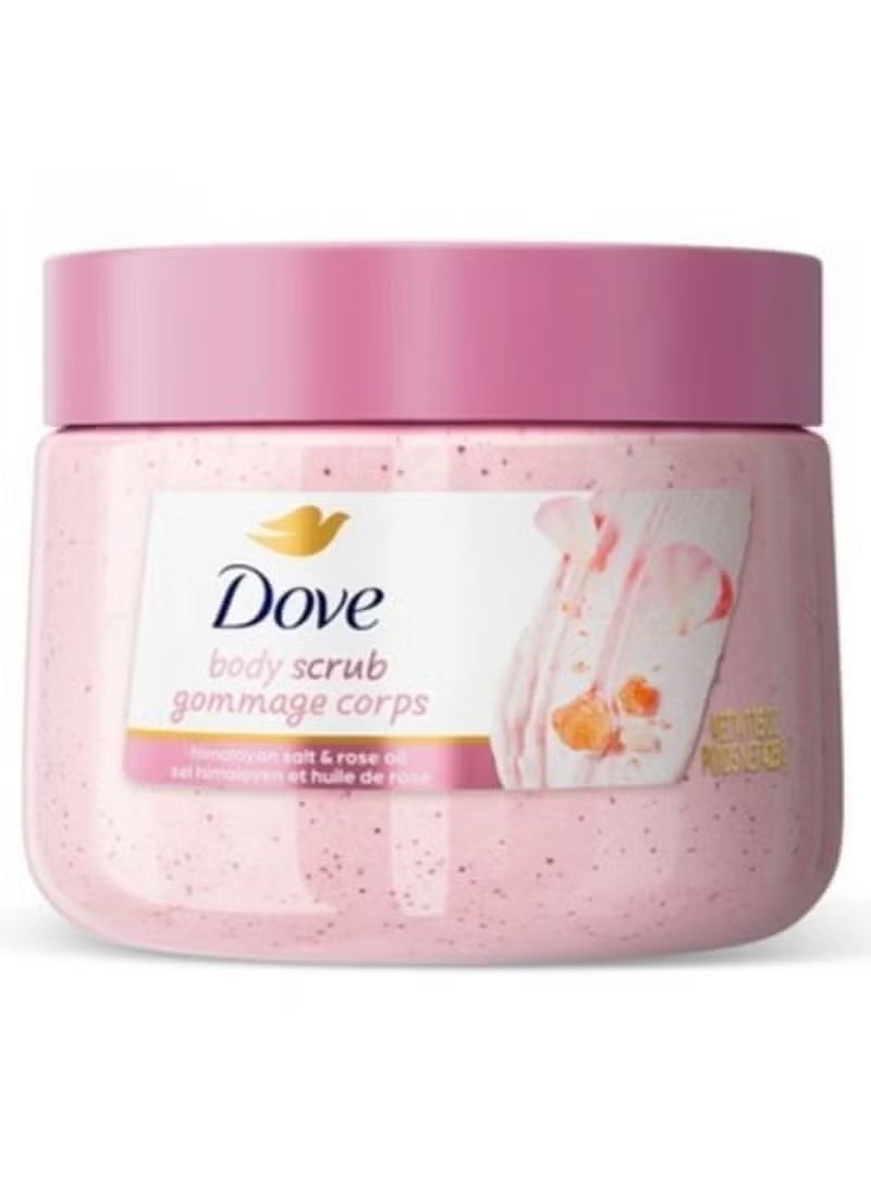 Dove Body Scrub, Himalayan Salt & Rose Oil